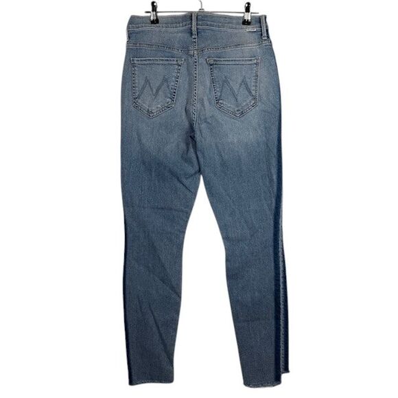 Mother Jeans The Stunner Zip Ankle Step Fray Jeans Light Kitty Racer Size 28 - Picture 4 of 16